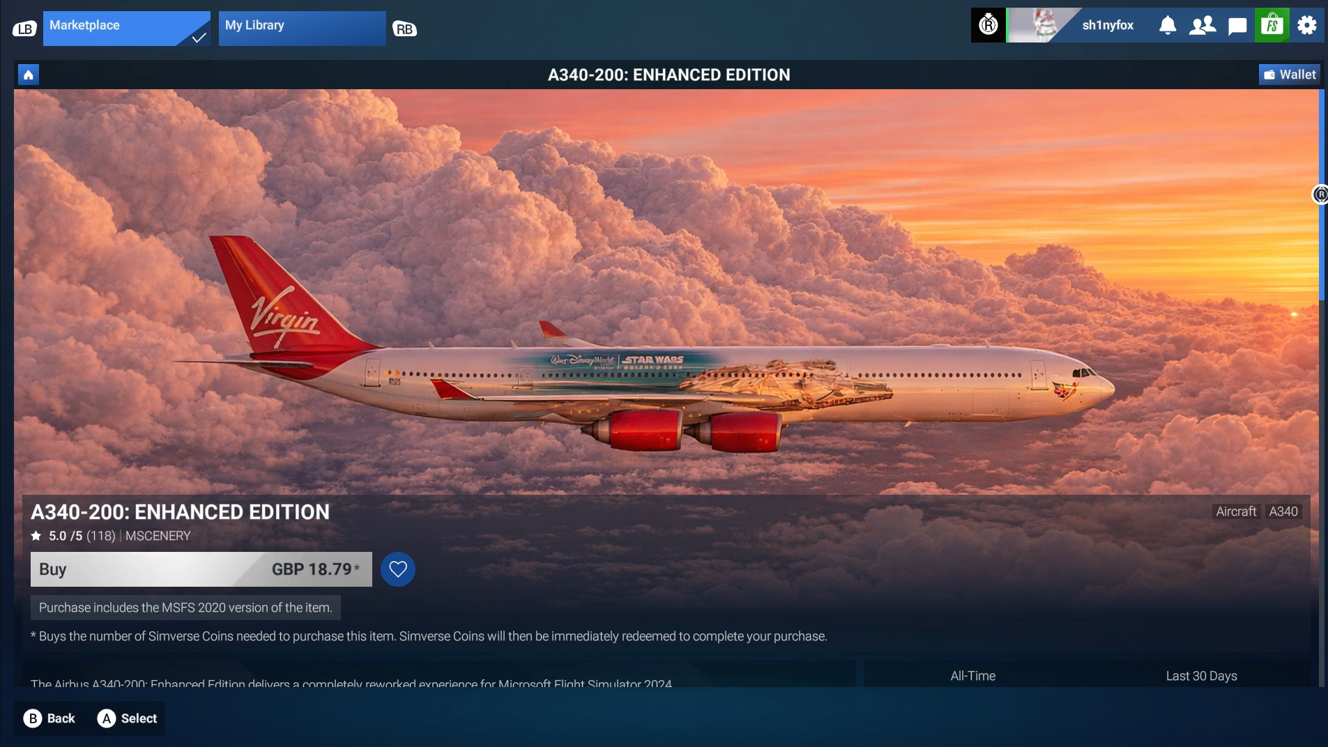 Microsoft Flight Simulator marketplace